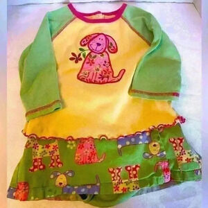 Talbots Kids 2PC. Outfit, shirt, and skort cute puppy, 24 months